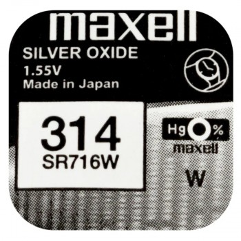 Maxell 314 (SR716W) sidabro oksido baterijos 10 vnt.